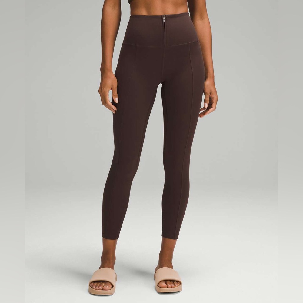 Lululemon Align High-Rise Zip-Front Pant 25"‎ Espresso W5FMES Size 4